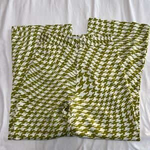 Urban Outfitters Green Houndstooth Wide Leg Pants | Size S